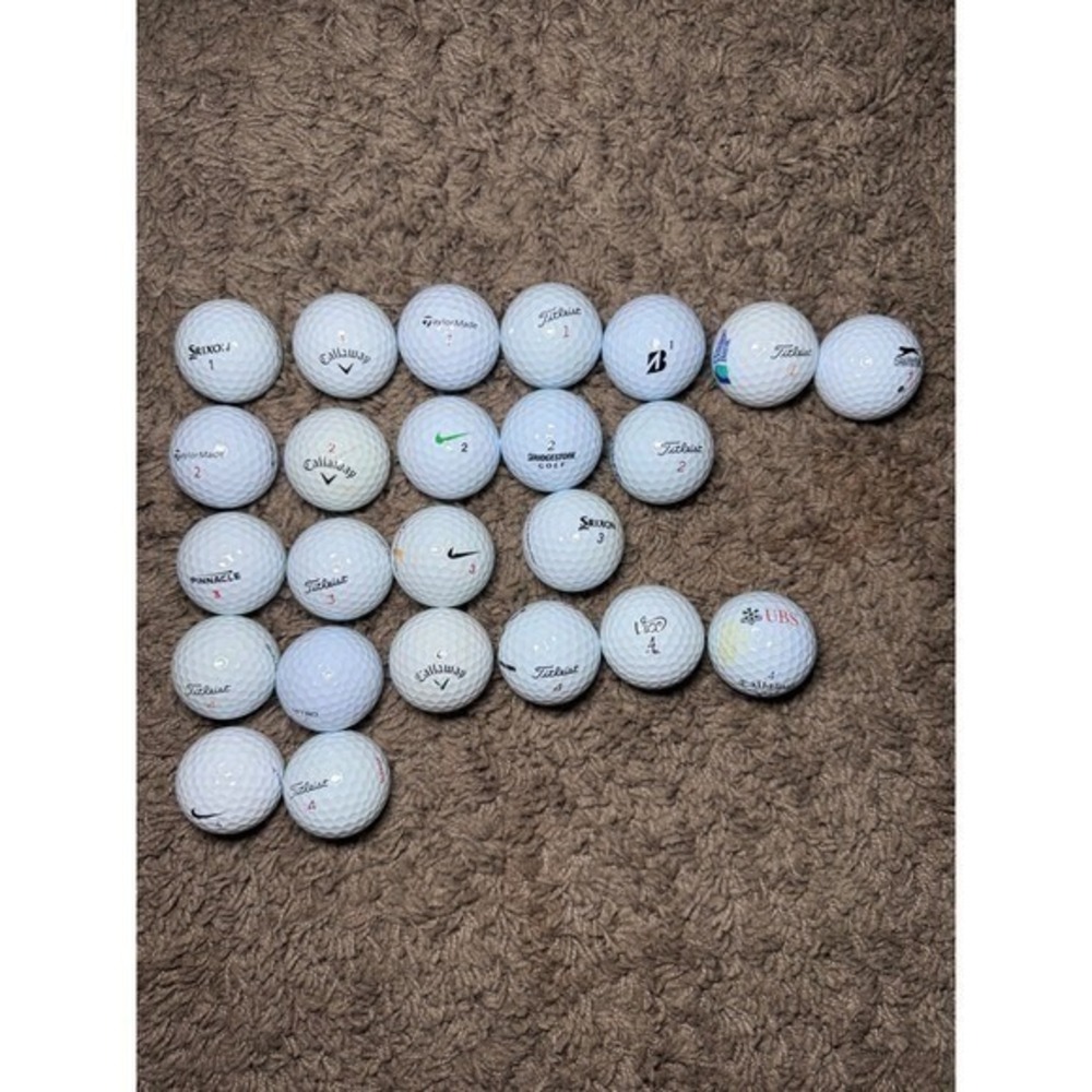 24 Mixed Golf Balls Nike Callaway TaylorMade Srixon Bridgestone Vice